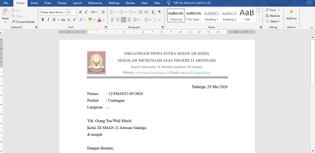 Cara Membuat Surat Resmi di Microsoft Word dengan Benar