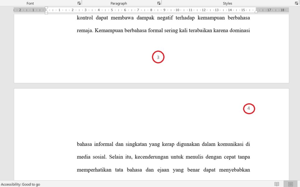 Cara Membuat Halaman Skripsi dengan Section Break