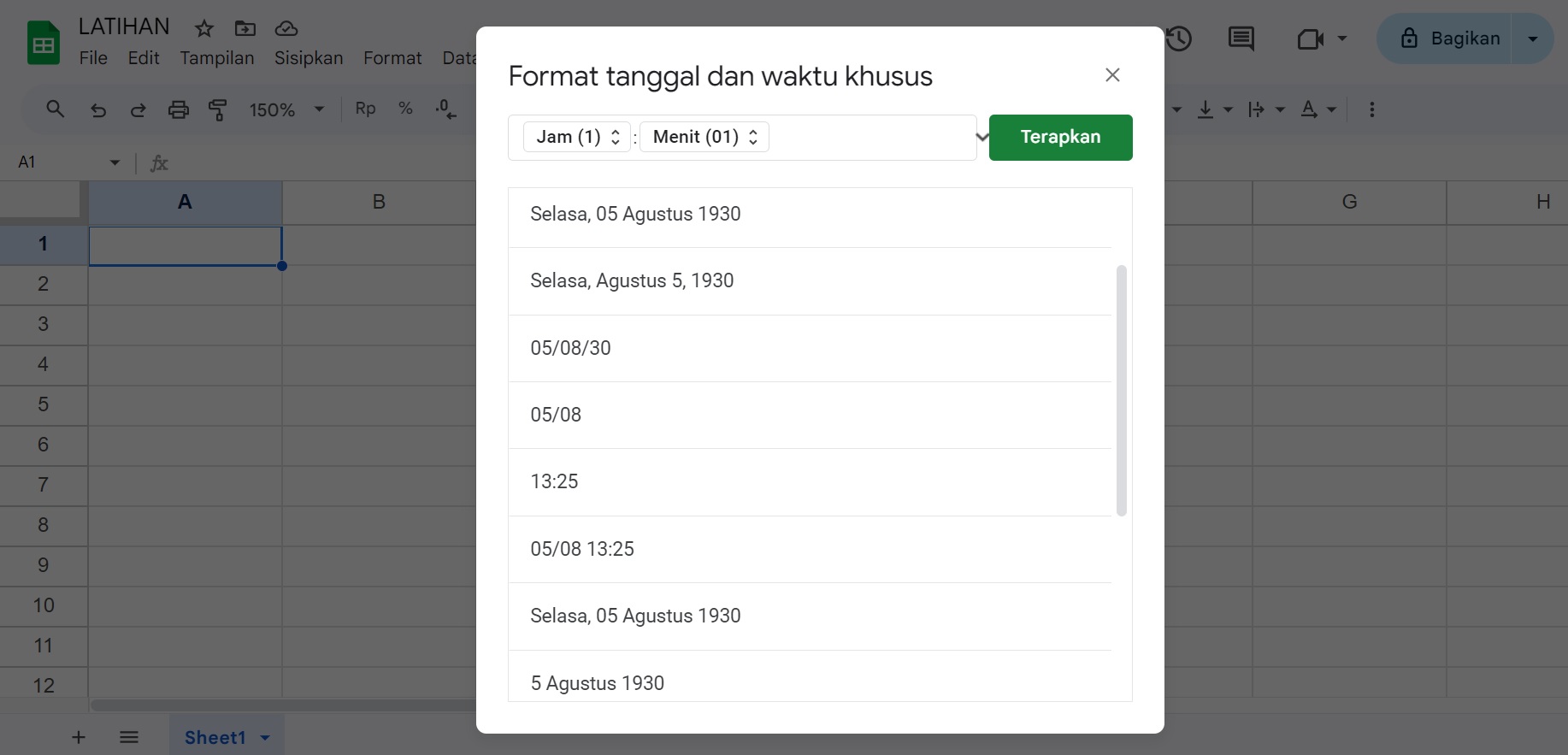 Mengenal Format dan Rumus Waktu di Spreadsheet